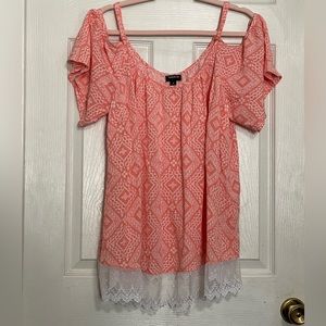 Torrid Size 2 Coral Print Top
